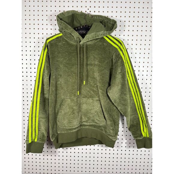 ADIDAS X Ivy Park IVP Hoodie Wild Pine Green Corduroy oversized size 2XS - Picture 1 of 8
